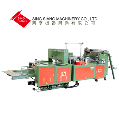 2-Folded T-shirt Style garbage bag making machine & Folding machine